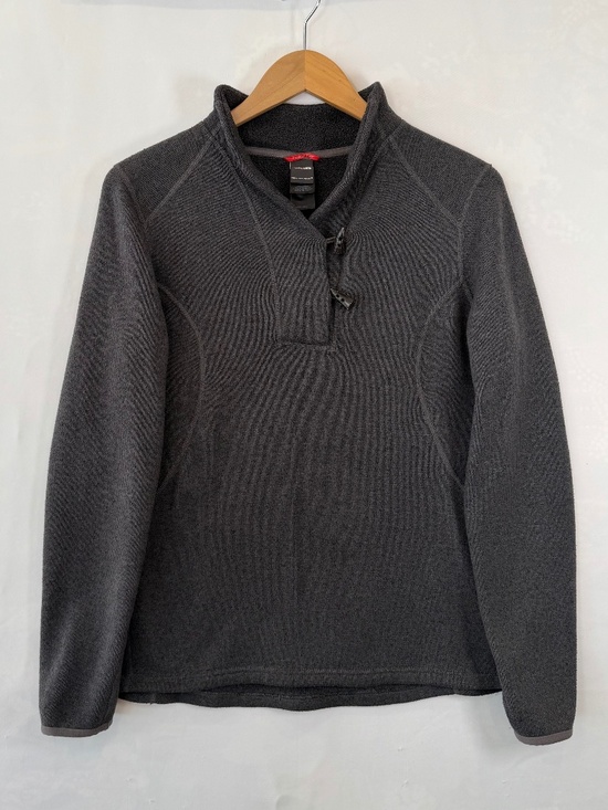 The North Face Sweaters - The North Face Wmn's LG Dark Grey Crescent Ridge Shawl Collar Fleece Pullover